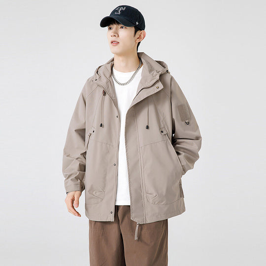 Herren Leichte Funktionsjacke mit hohem Kragen und praktischen Taschen EB