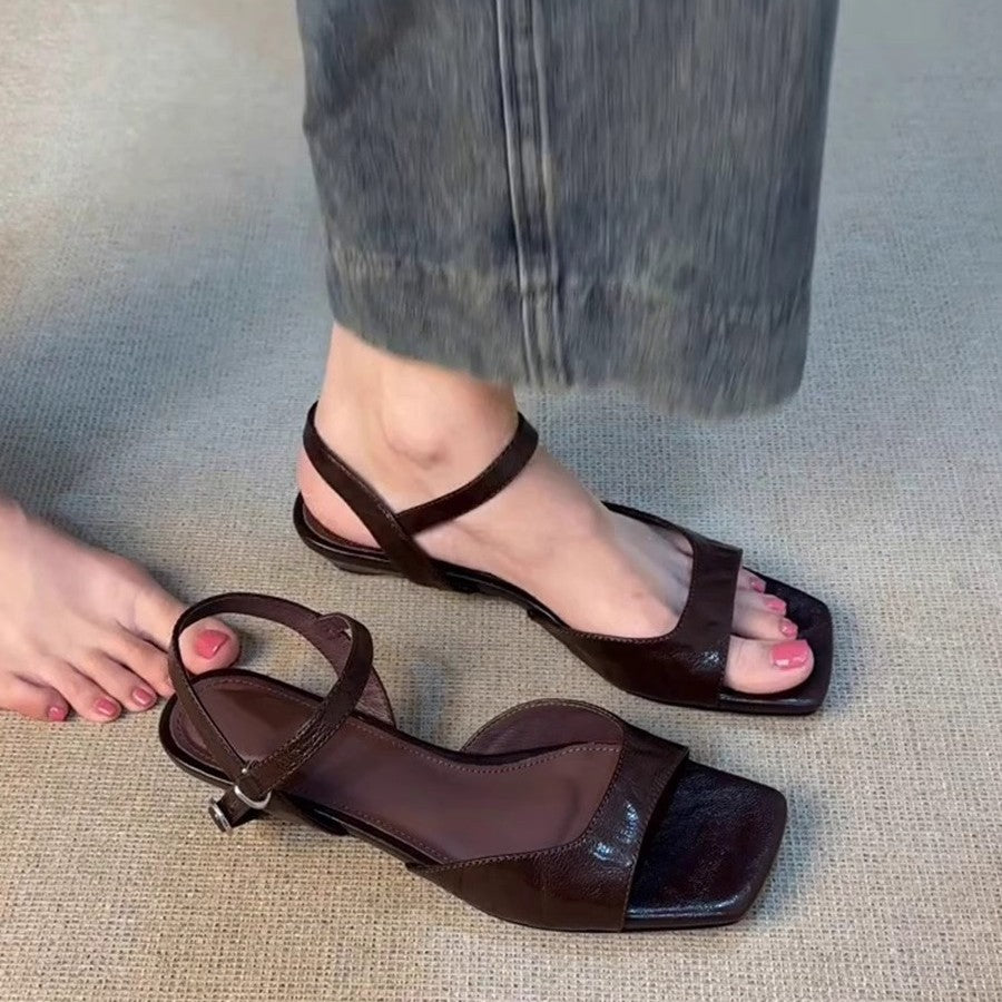 Damen modische Sling-Sandalen mit elegantem Riemen und komfortabler Sohle EB