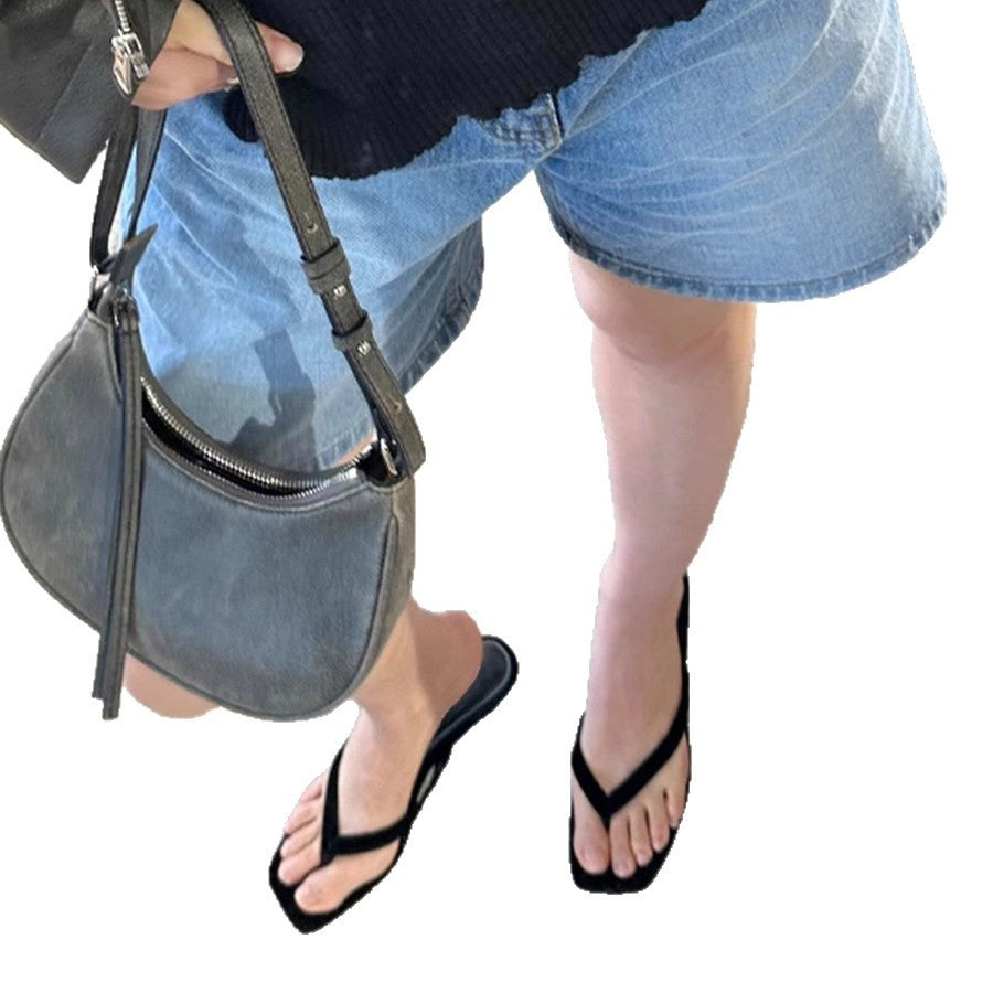 Damen elegante Strandsandalen mit schmalen Riemen von EB