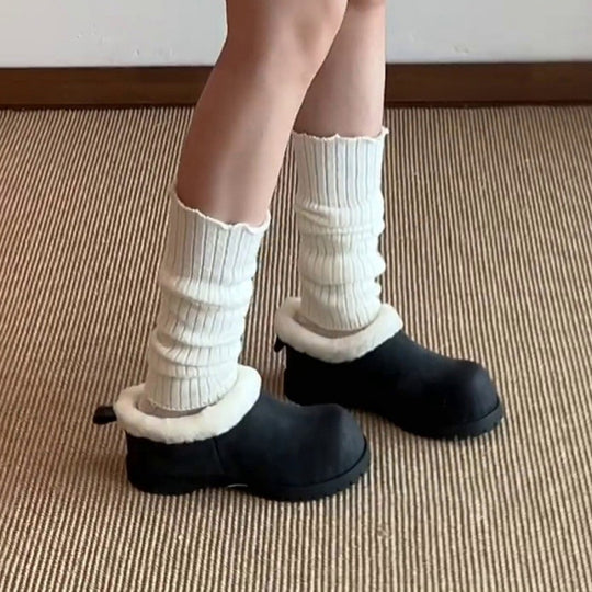Damen kuschelige Winterclogs mit weichem Futter und rutschfester Sohle EB