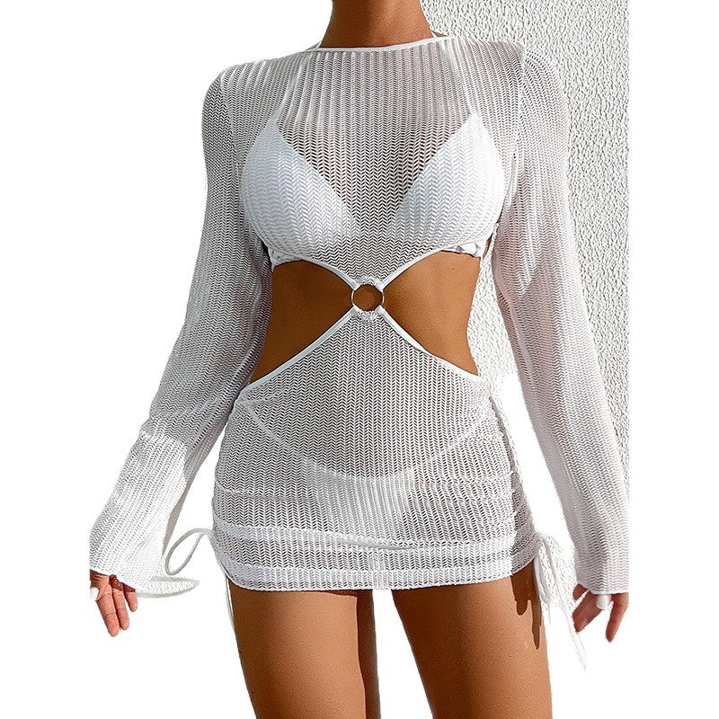 Damen Elegantes Strandkleid mit modischen Cut-Out-Details EB