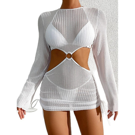 Damen Elegantes Strandkleid mit modischen Cut-Out-Details EB