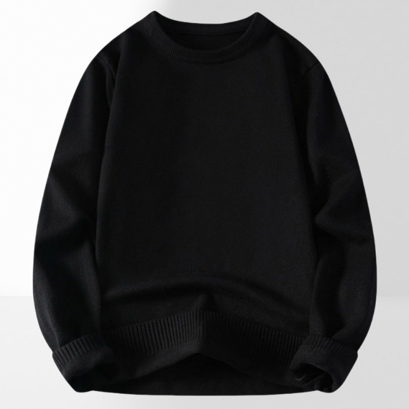Damen bequemer und eleganter Rundhalsausschnitt Pullover EB