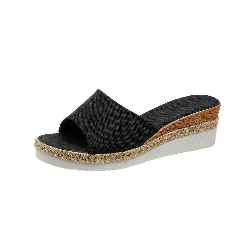 Damen Wedgesandalen mit eleganter Jute-Details EB