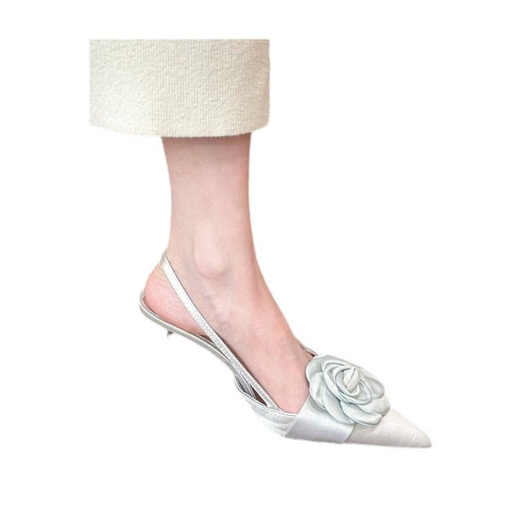 Damen Slingpumps mit Blumenapplikation EB