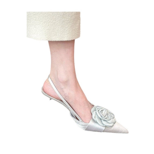 Damen Slingpumps mit Blumenapplikation EB