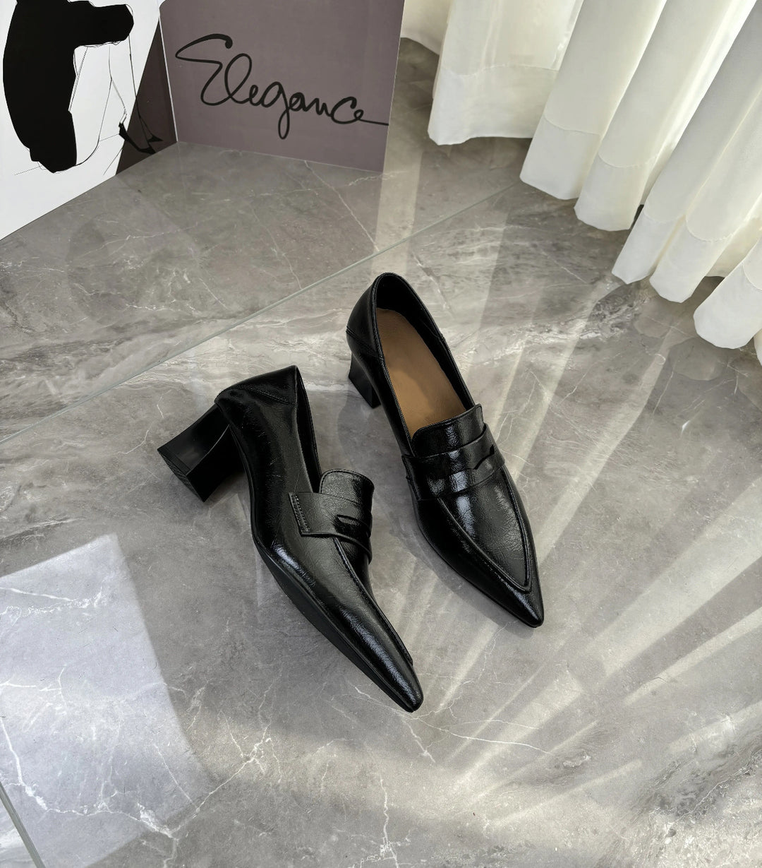 Damen elegante Slingback-Pumps mit spitz zulaufendem Design und dekorativem Riemen EB