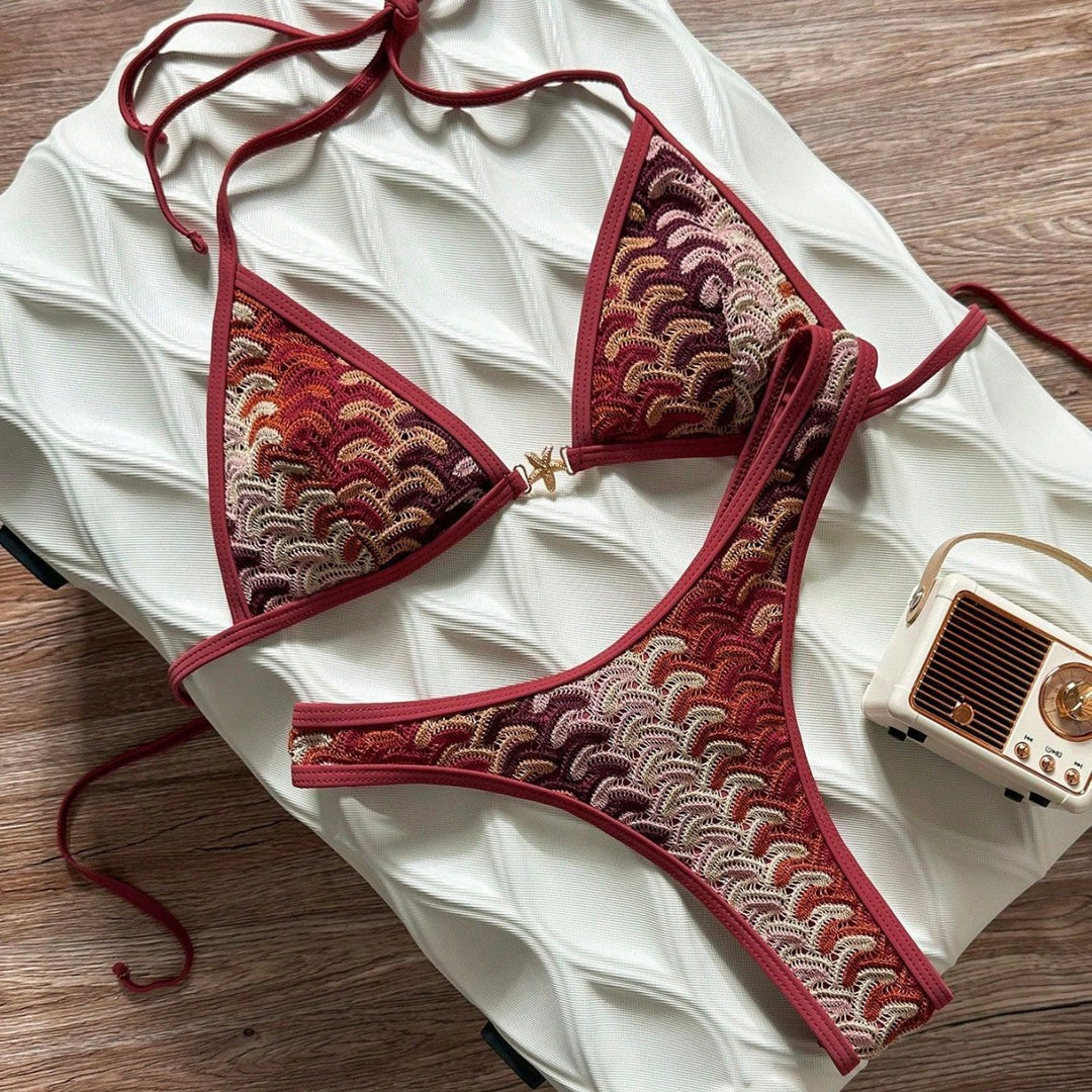 Damen Triangel-Bikini mit eleganter Rippstruktur EB