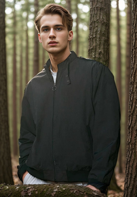 Herren leichte und funktionale Übergangsjacke mit hochschließendem Kragen EB