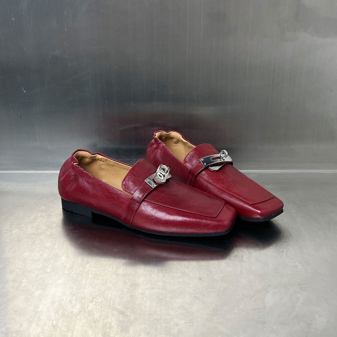 Damen Elegante Mokassins mit modischer Schnallenverzierung EB
