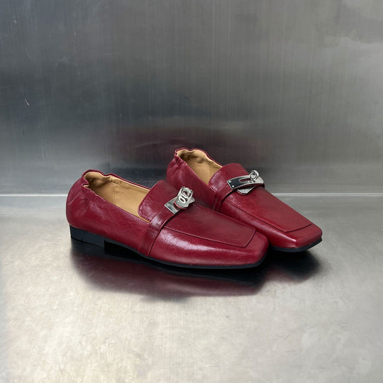 Damen Elegante Mokassins mit modischer Schnallenverzierung EB