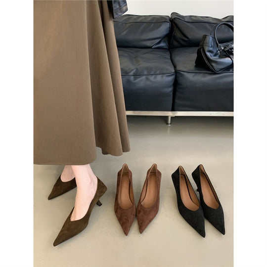 Damen spitze Pumps mit elegantem Absatz EB