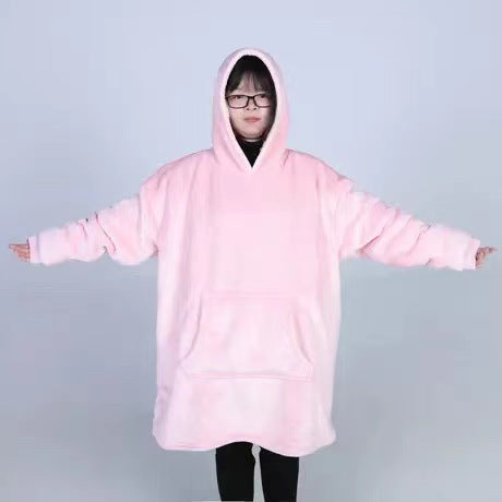 Damen Großer Kapuzenpullover mit kuscheligem Fleece und praktischen Taschen EB