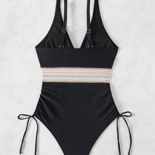 Damen Eleganter Einteiler mit Raffungen EB