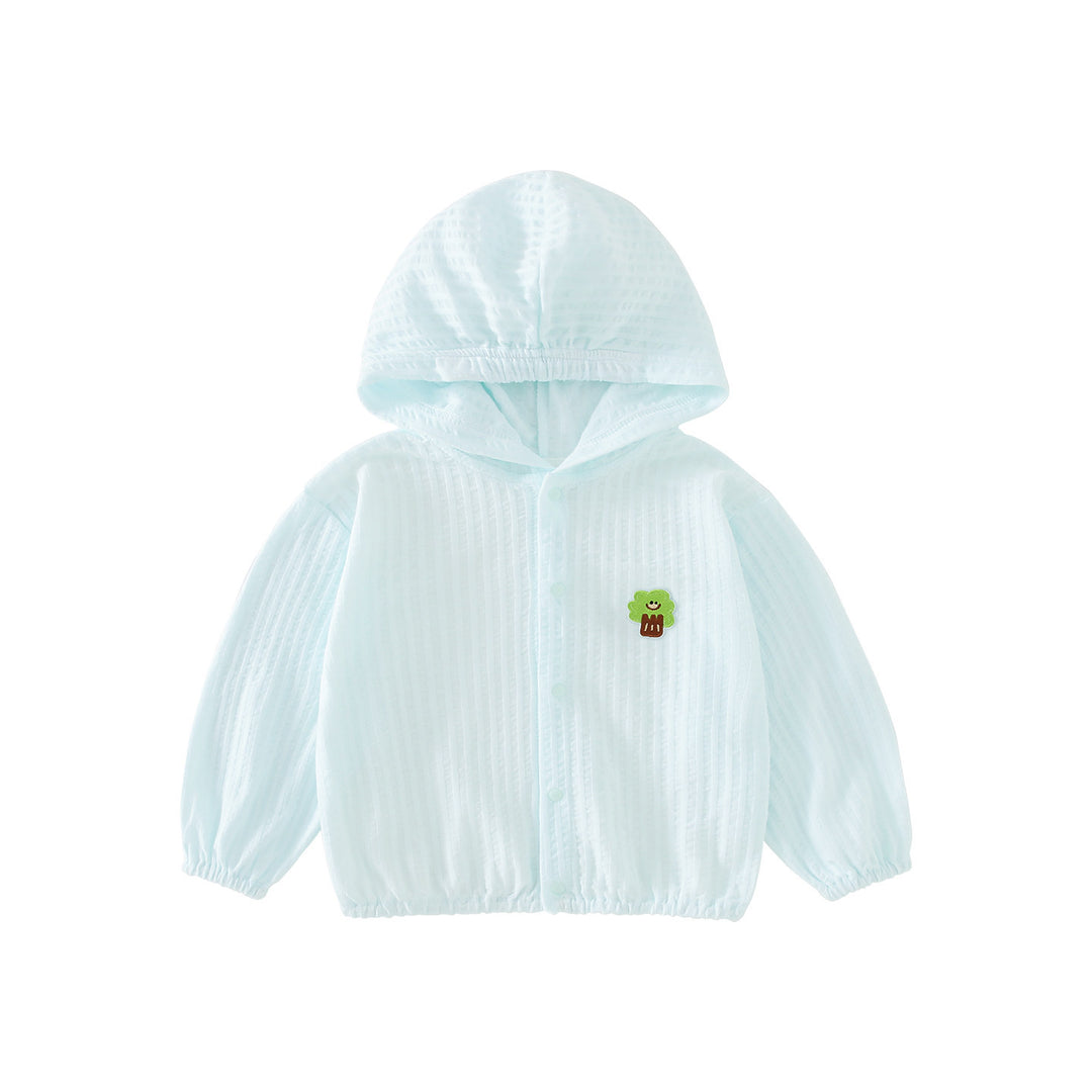 Unisex nan atmungsaktive leichte Gaze Kapuzen-Baby-Sonnenjacke EB