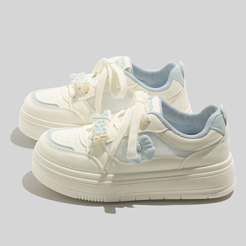 Damen Sneaker mit verspieltem Schleifenmotiv und bequemer Dämpfung EB