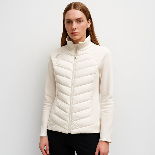 Damen gesteppte Sportjacke mit hohem Kragen und funktionalen Reißverschlusstaschen EB