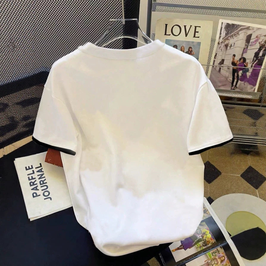 Damen T-Shirt mit floralem Design und lockerem Schnitt EB