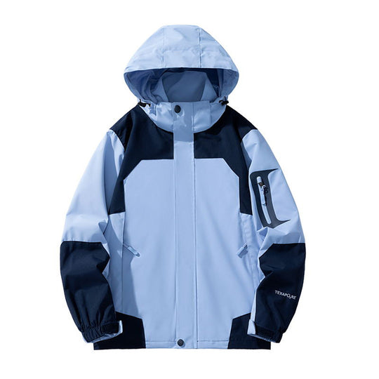 Herren winddichte Softshell-Outdoorjacke mit verstellbarer Kapuze, verschließbarer Ärmeltasche und atmungsaktiver Membran EB