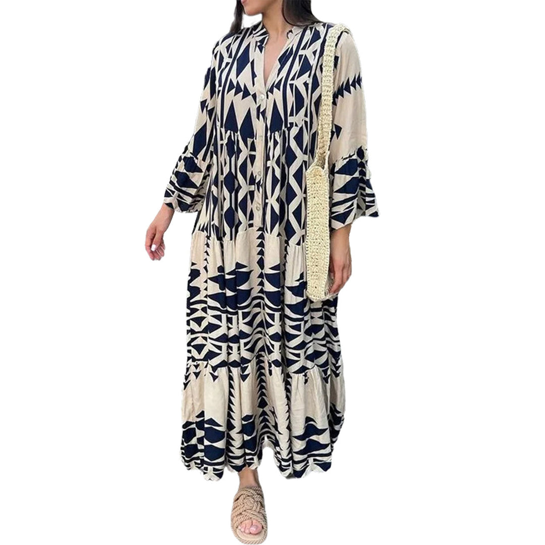 EB | Elegantes lockeres Hemd-Rock-Kleid