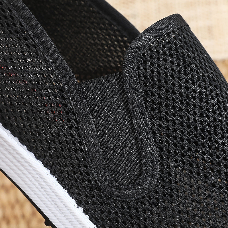 Damen Luftige Slip-On Schuhe aus Netzmaterial EB