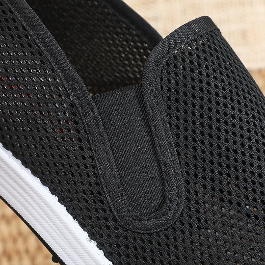 Damen Luftige Slip-On Schuhe aus Netzmaterial EB