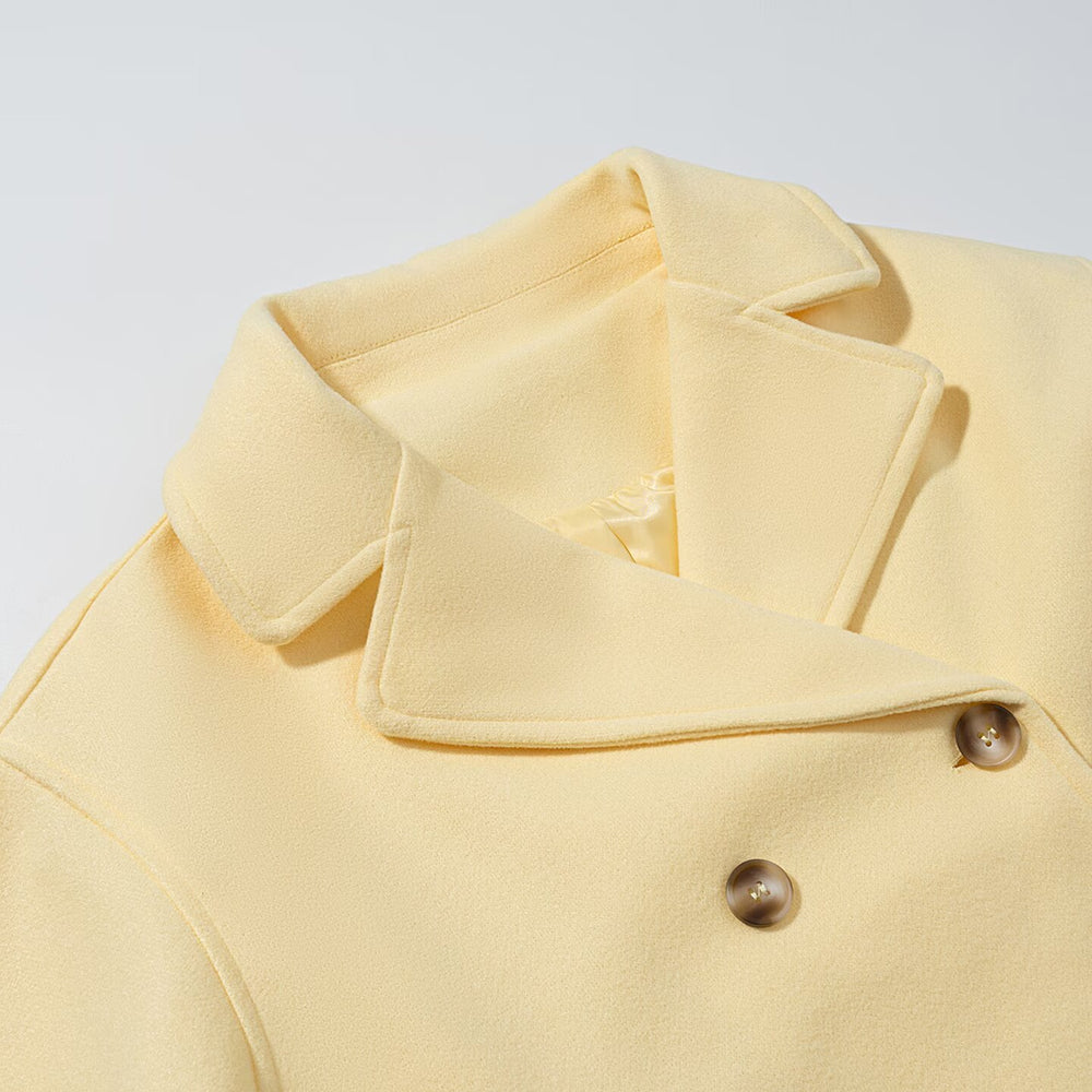 Damen elegante Übergangsjacke mit doppelter Knopfleiste und weichem Obermaterial EB