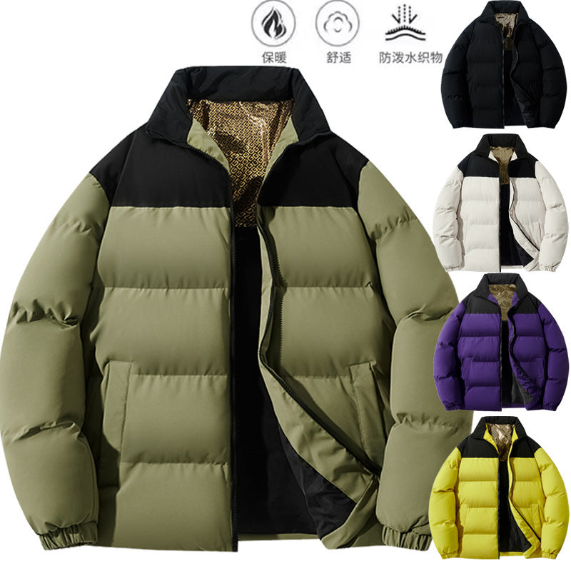 Herren isolierte Steppjacke mit hohem Kragen und praktischen Taschen EB