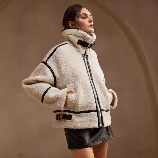 Damen Steppjacke mit hohem Kragen und Taschen EB
