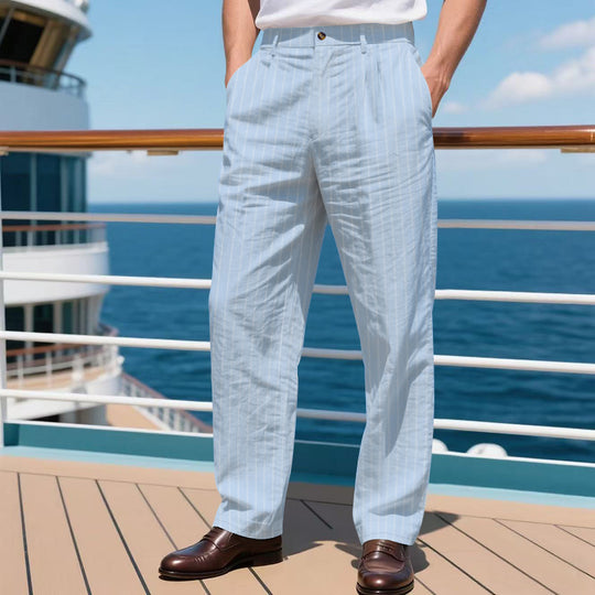 Herren elegante Streifen-Hose EB