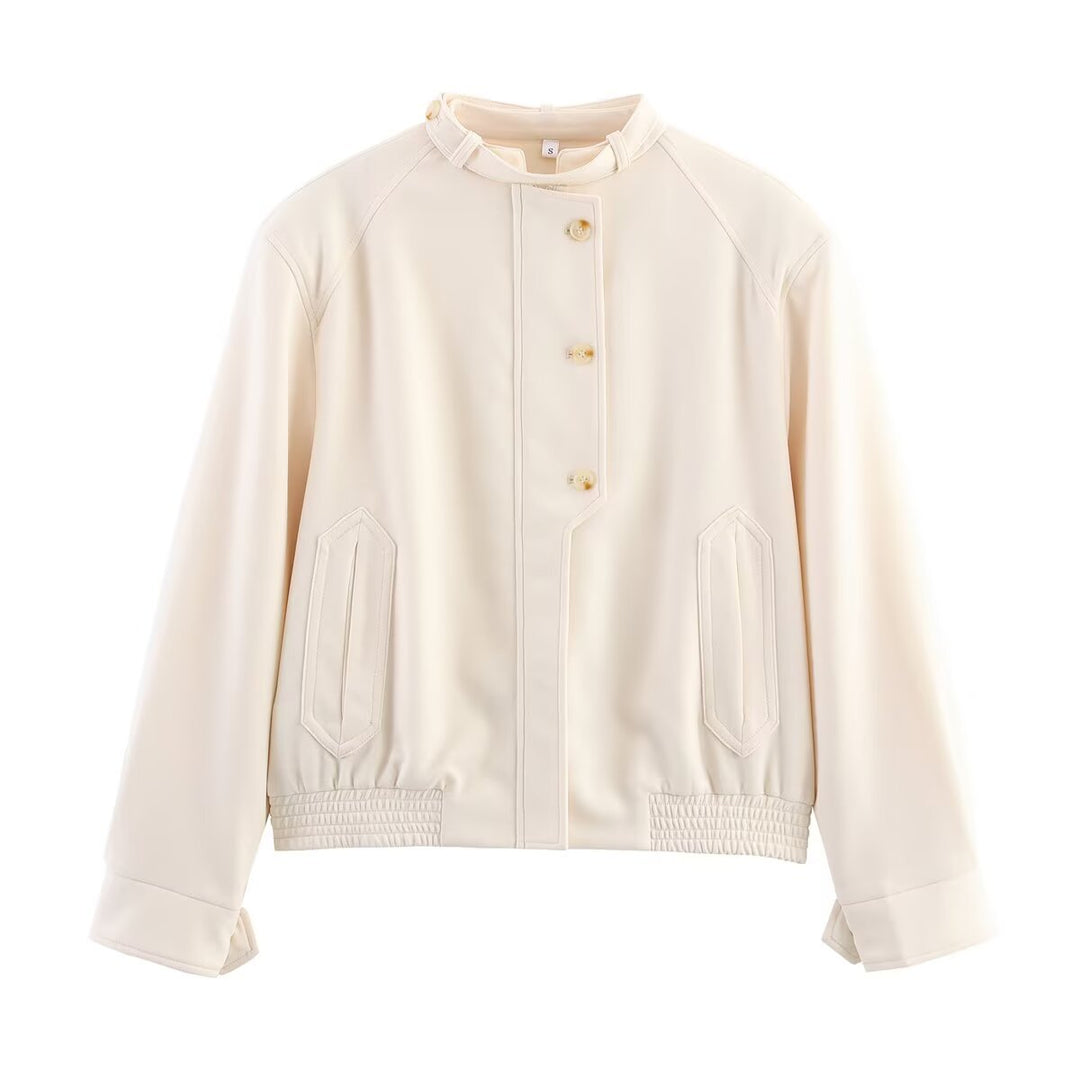Damen modische Übergangsjacke mit elegantem Stehkragen EB