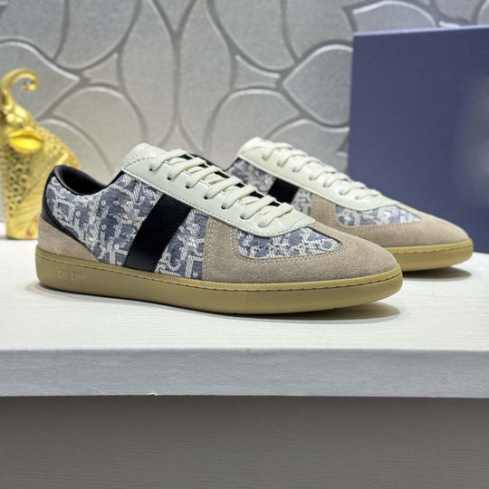 Damen Sneakers aus hochwertigem Leder mit elegantem Muster und rutschfester Sohle EB