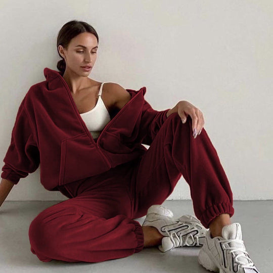 Damen nan oversized Kapuzenpullover-Set mit Cargo-Jogginghose EB