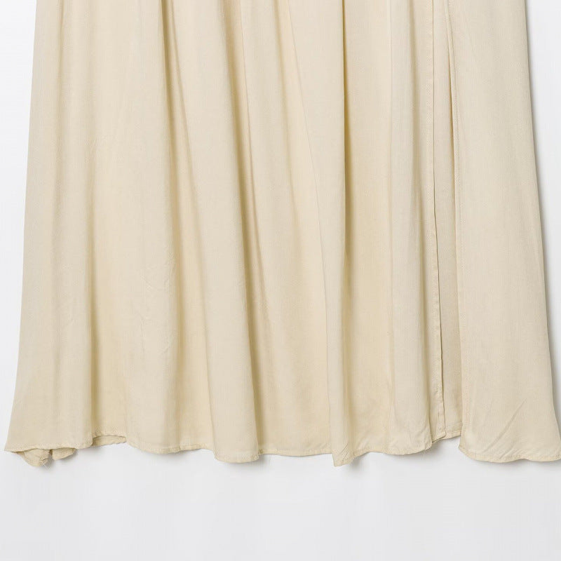 Damen Maxi-Rock mit Taillengürtel und Faltenwurf EB