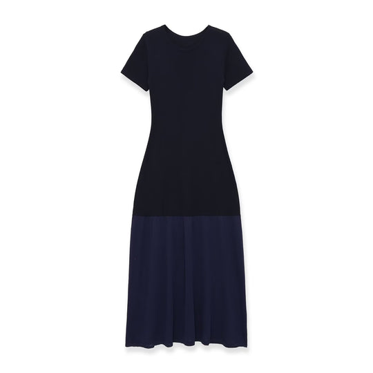 Damen Maxi-Kleid mit elegantem Schnitt und fließendem Rock EB