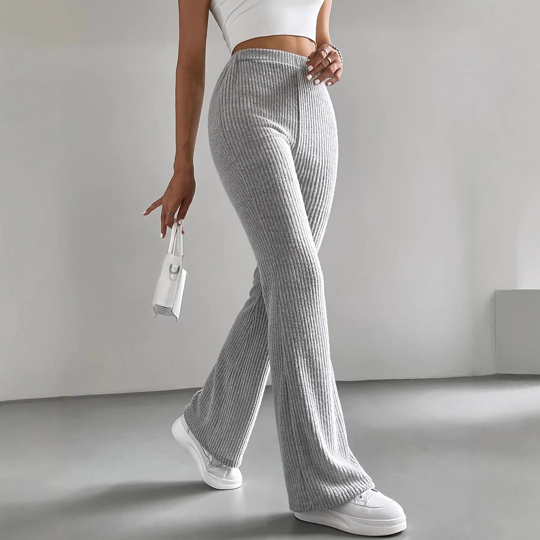 Damen Wide-Leg Ribbed-Hose EB