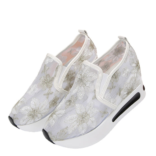 Damen Modische Sneaker mit floralem Design EB