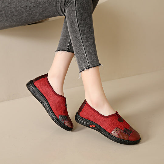 Damen komfortable Slip-On Schuhe mit einzigartigem kreativen Design EB