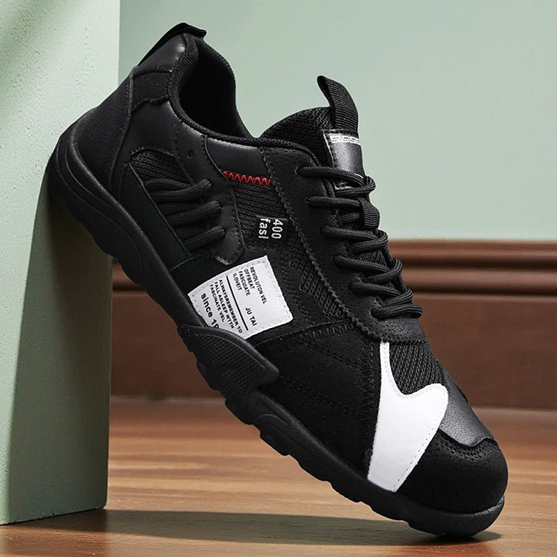 Herren sportiver Retro-Mesh-Ledermix Sneaker mit verstärkter Zehenkappe und griffiger Trailsohle EB