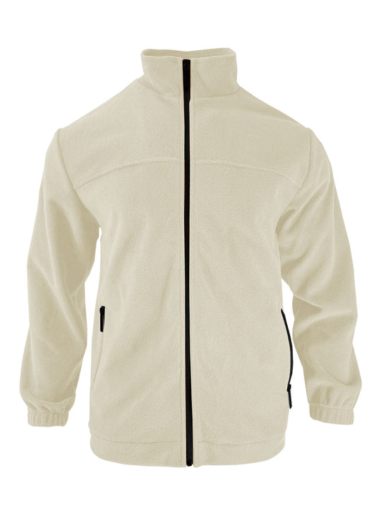 Herren Fleecejacke mit hohem Kragen und praktischen Reißverschlusstaschen EB