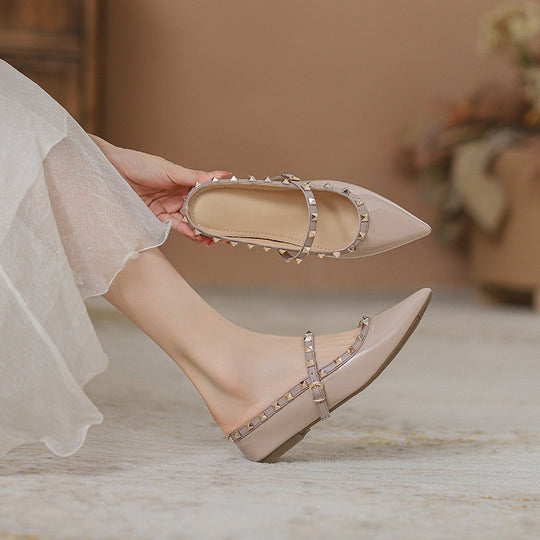 Damen elegante Slingback-Pumps mit zierlichem Riemchendesign EB