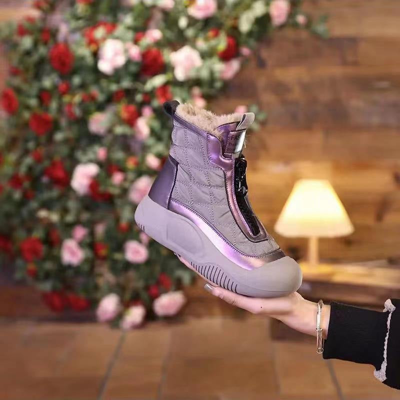 Damen Modische Winterboots mit atmungsaktivem Innenfutter und rutschfester Sohle EB