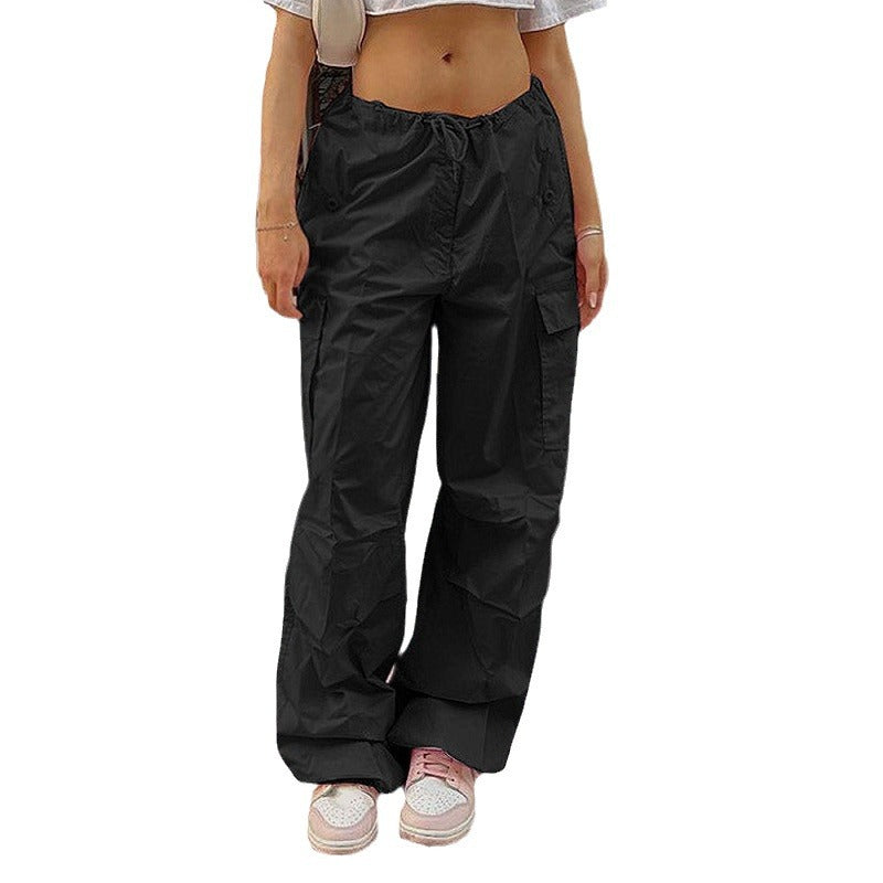 Damen Bequeme Cargo-Hose mit elastischem Bund und praktischen Taschen EB