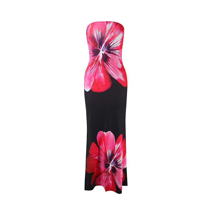 Damen Maxikleid mit floralem Muster EB
