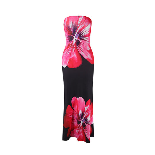 Damen Maxikleid mit floralem Muster EB