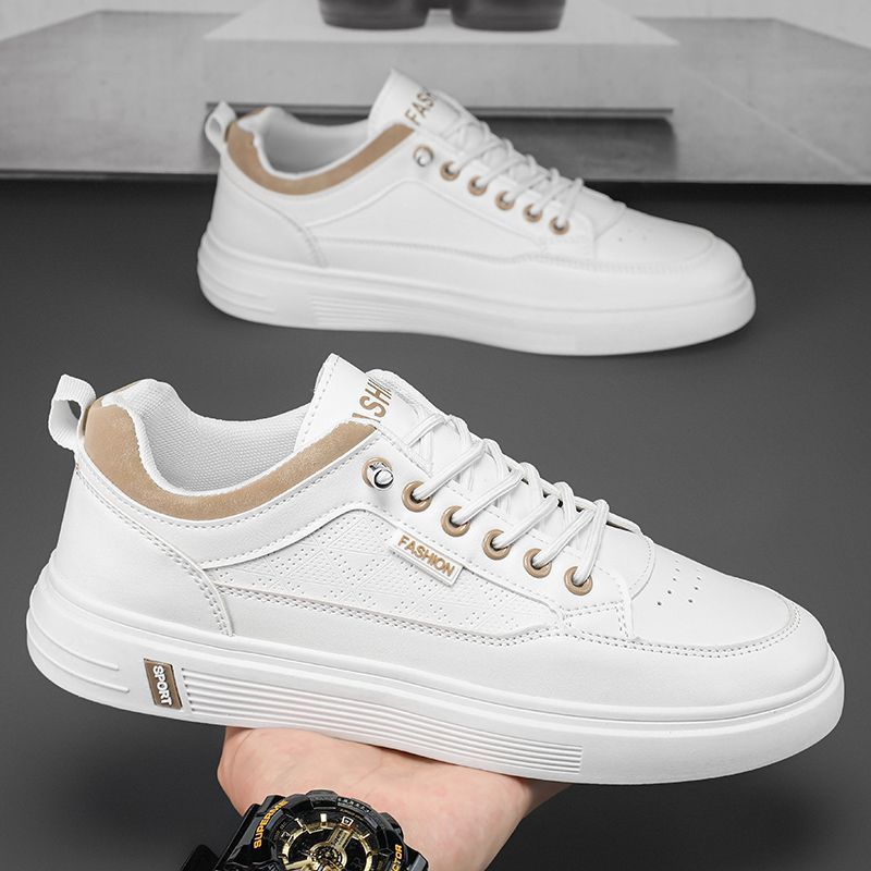 Damen Modische Sneakers mit hochwertiger Lederoberfläche und dämpfendem Fußbett EB