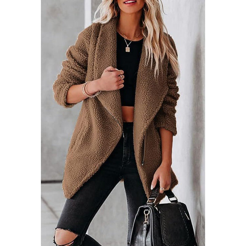 Damen kuschelige Teddyjacke EB