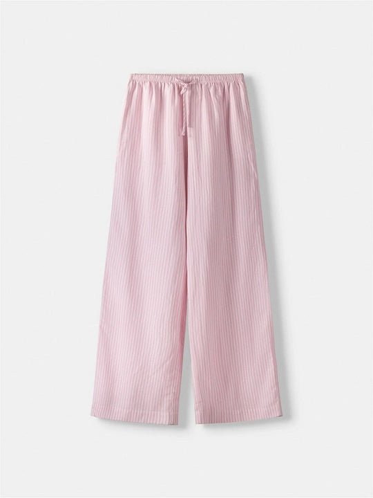 Damen Weite Sommerhose mit komfortablem Gummibund und Streifenmuster EB