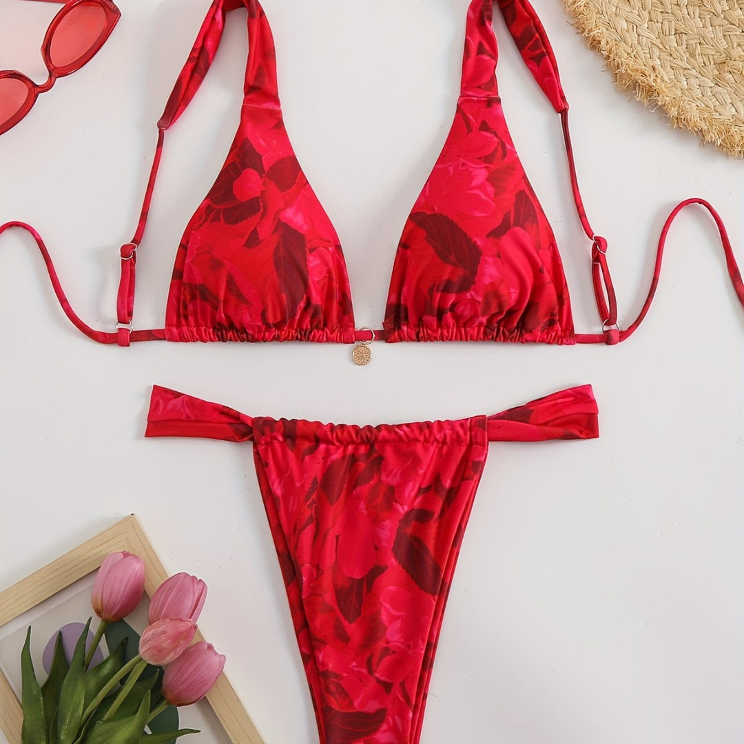 Damen Triangel-Bikini mit komfortablen verstellbaren Trägern EB