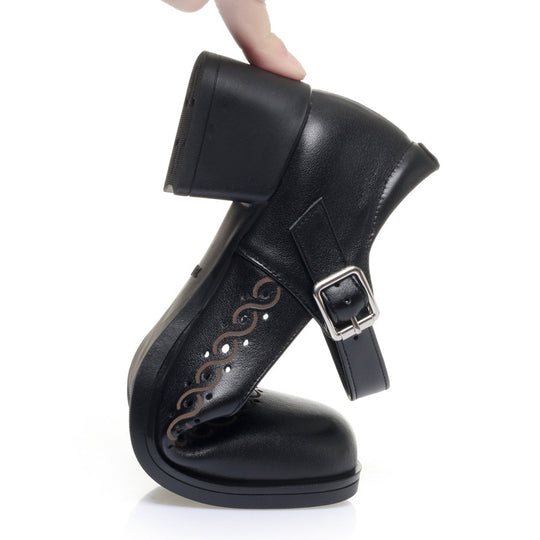 Damen Ballerinas mit verstellbarem Riemen und dekorativem Schnitt EB